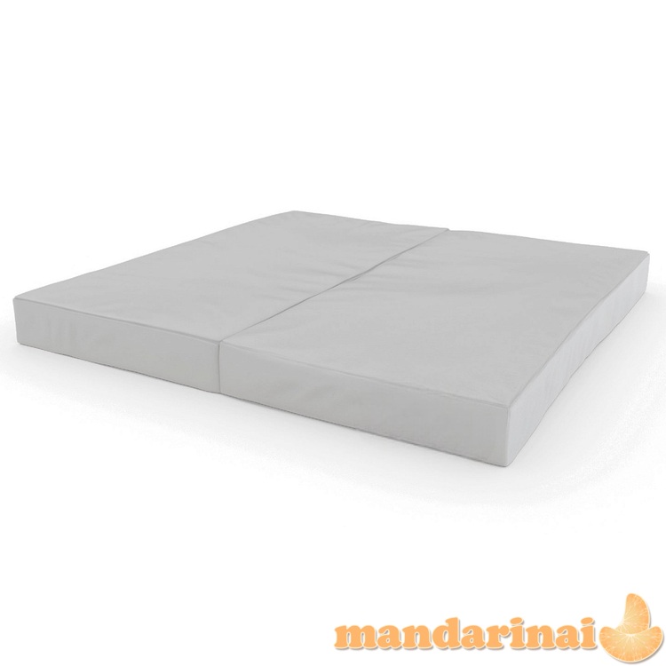 Sulankstomas gimnastikos čiužinys SANRO 100x100x10 cm šviesiai pilkas