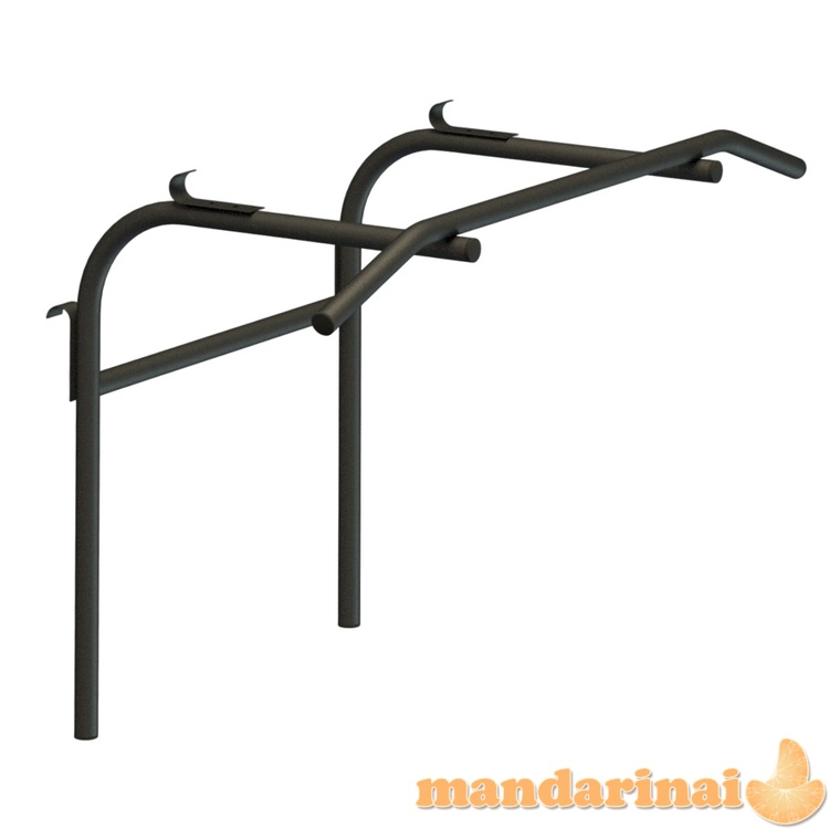 Ant sienelės pakabinamas skersinis + lygiagretės SANRO 2in1 Juodas, iki 150kg