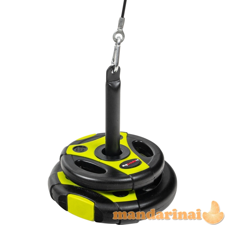 Prie sienos montuojamas prisitraukimų skersinis su skriemuliais inSPORTline RK180 ir adapteriais