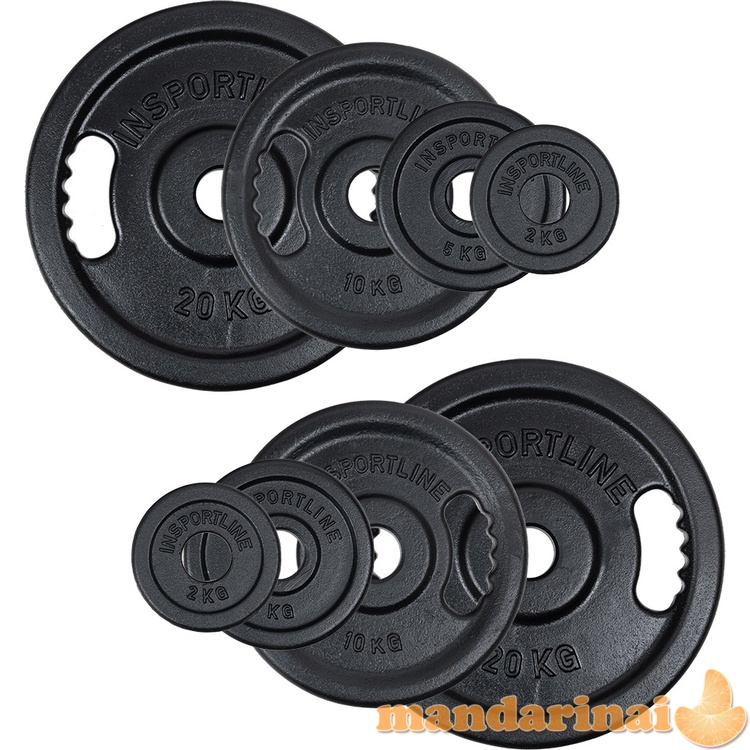 Cast Iron Olympic Weight Plate Set inSPORTline Castblack 2 &ndash; 20 kg