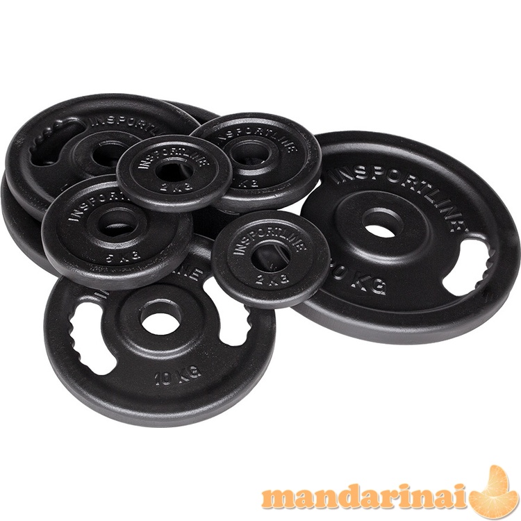 Cast Iron Olympic Weight Plate Set inSPORTline Castblack 2 &ndash; 20 kg