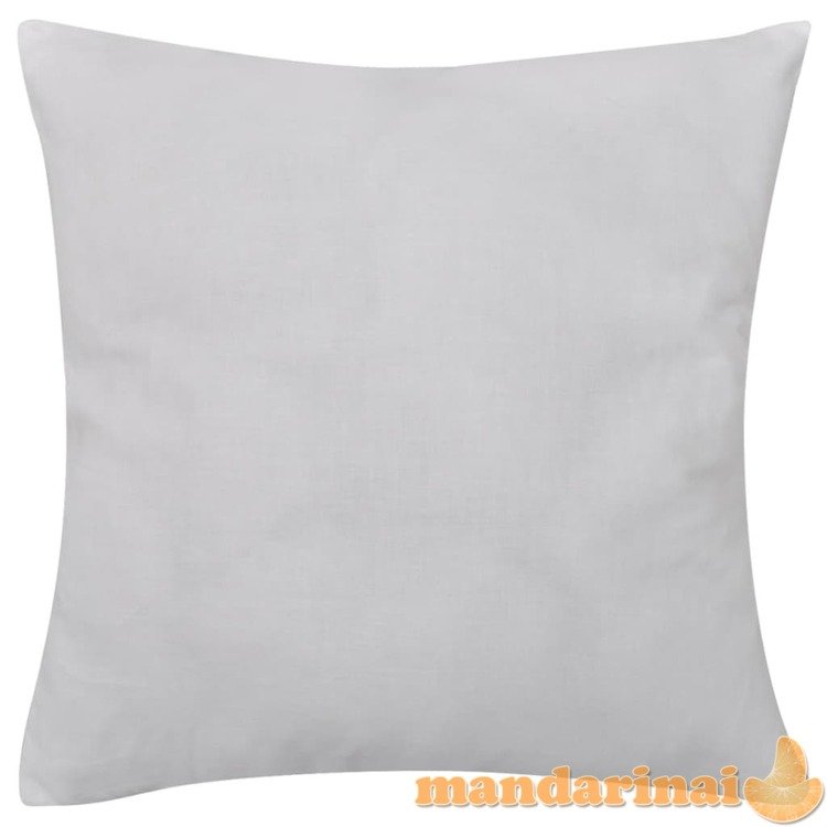 4 balti pagalvėlių užvalkalai, medvilnė, 50 x 50 cm
