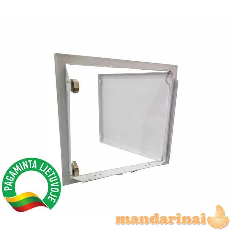 Revizinės durelės atidaromos paspaudimu 400x400 baltos matinės