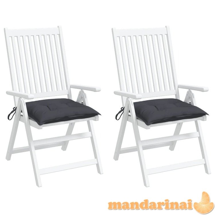 Kėdės pagalvėlės, 2vnt., antracito spalvos, 40x40x7cm, audinys