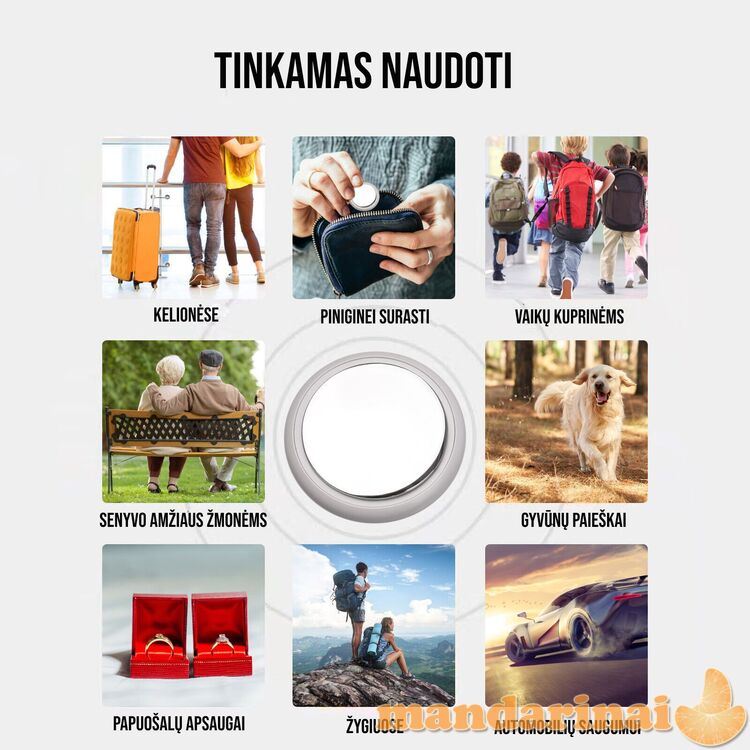 Stilingas Bluetooth raktų ieškiklis-pakabukas