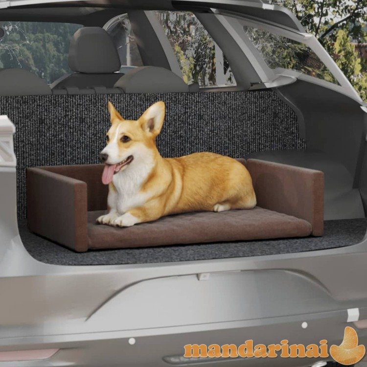 Šuns gultas automobilio bagažinei, rudas, 70x45cm