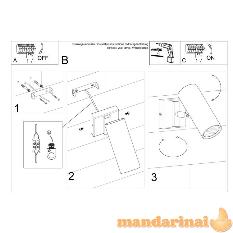 Sienų lempų valdymas balta