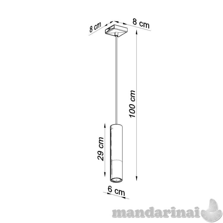 Pakabinama lemputė loopez 1 juoda/chromu