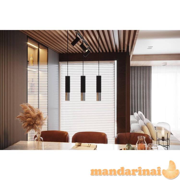 Pakabinama lemputė loopez 1 juoda/chromu