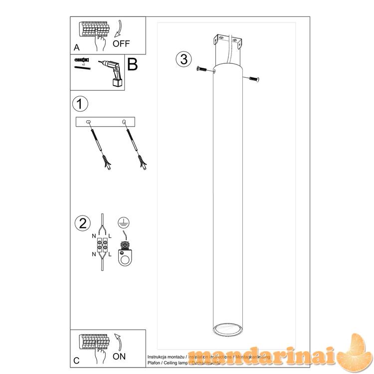 „Šviestuvas Lagos 60 Black“ 7
