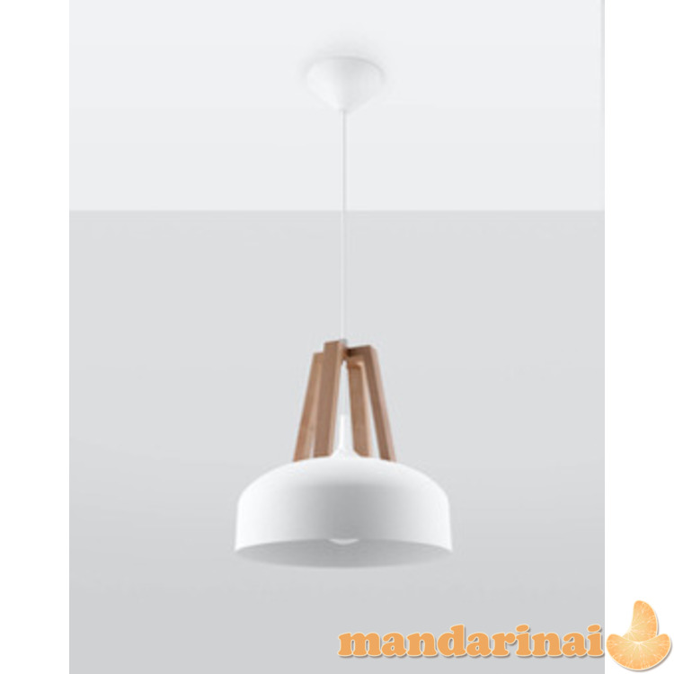 Pakabinama lemputė kasko balta/natūrali mediena