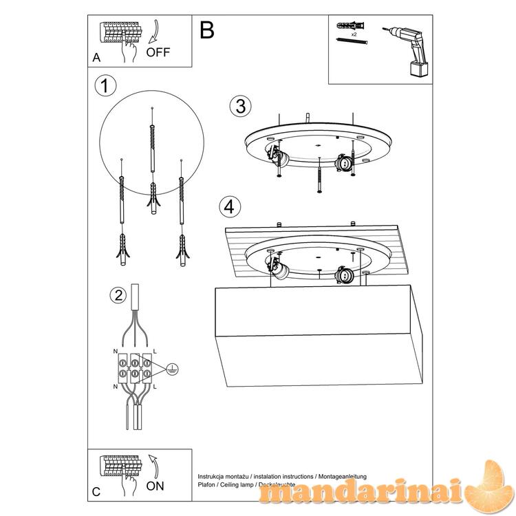 Lubinis šviestuvas horo pilka 7
