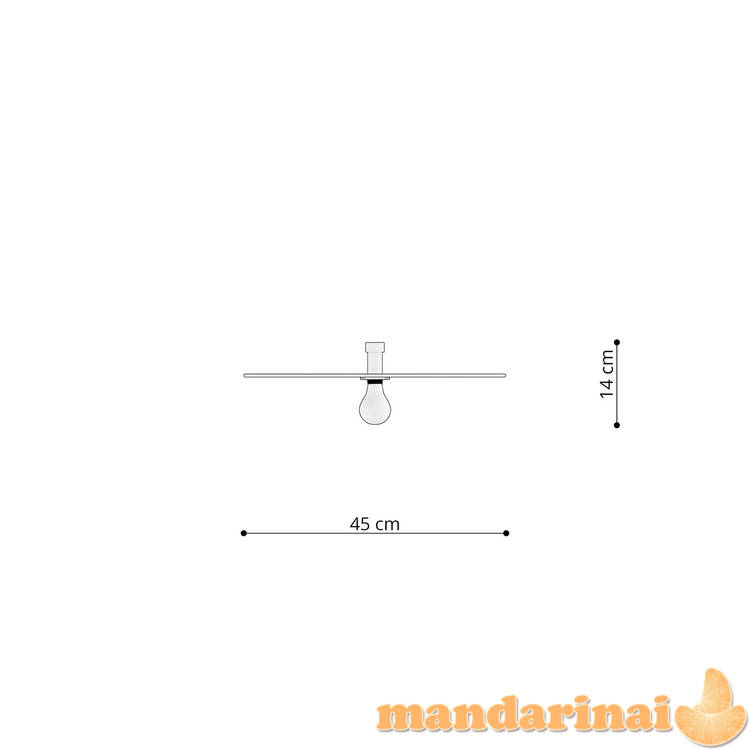 Sieninė lemputė / Lubinis šviestuvas „Sirkel 45 Black“ 4