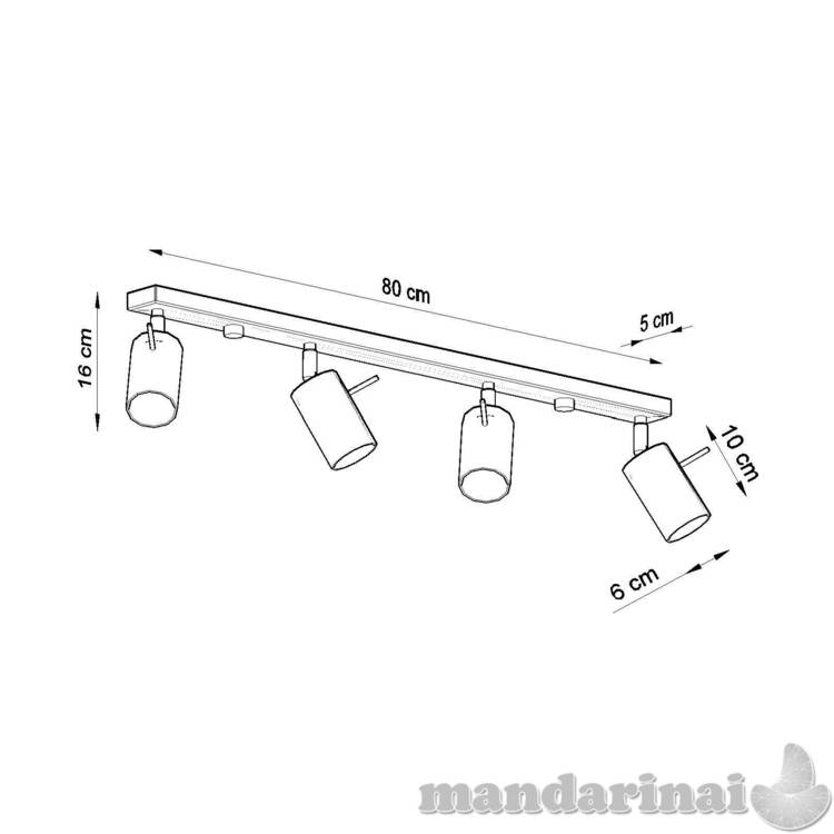 Šviestuvas žiedas 4L pilkos spalvos 6