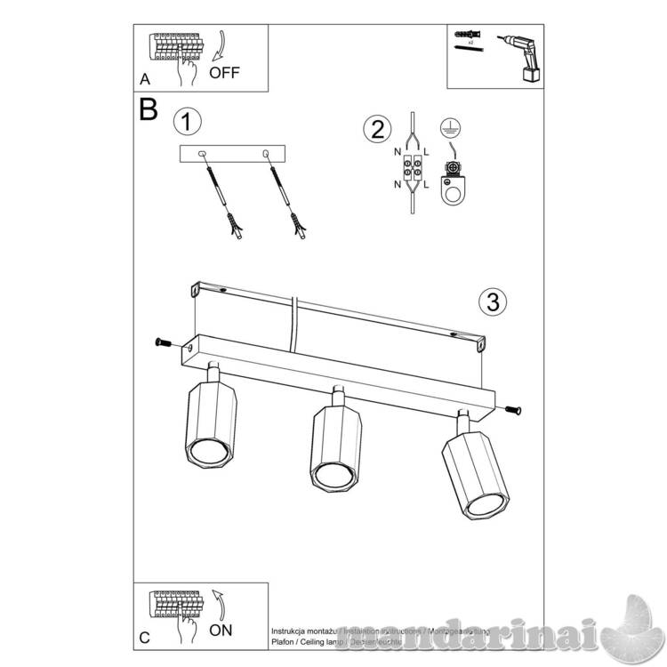 Lubinis šviestuvas zeke 3 ąžuolas 4