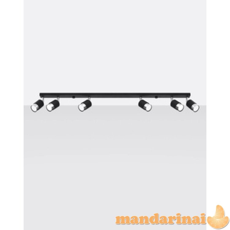 6 juodos/chromo Nero Lubinis šviestuvas 8