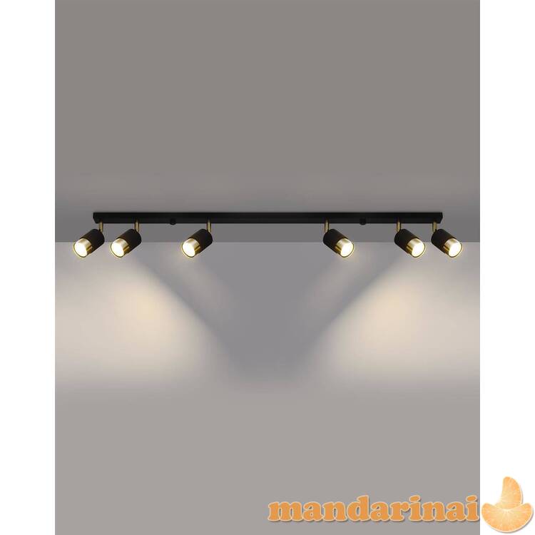 Lubinis šviestuvas Nero 6 juodas/auksinis