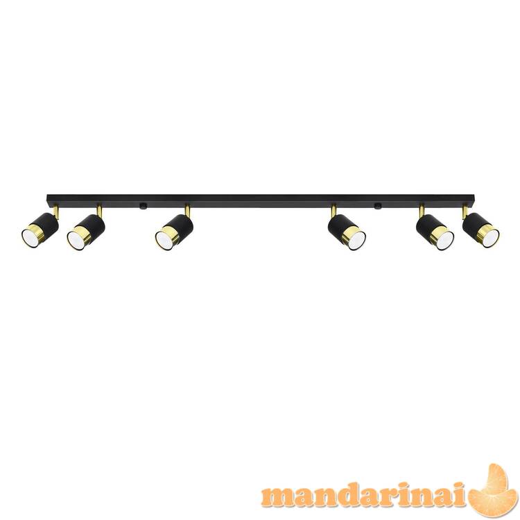 Lubinis šviestuvas Nero 6 juodas/auksinis 2