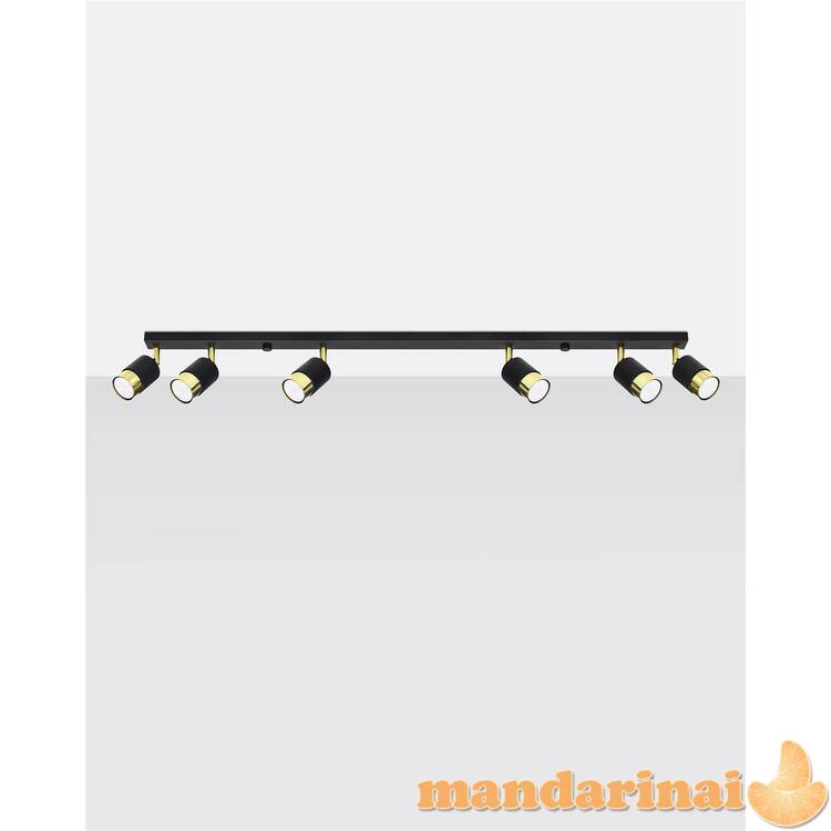 Lubinis šviestuvas Nero 6 juodas/auksinis 1