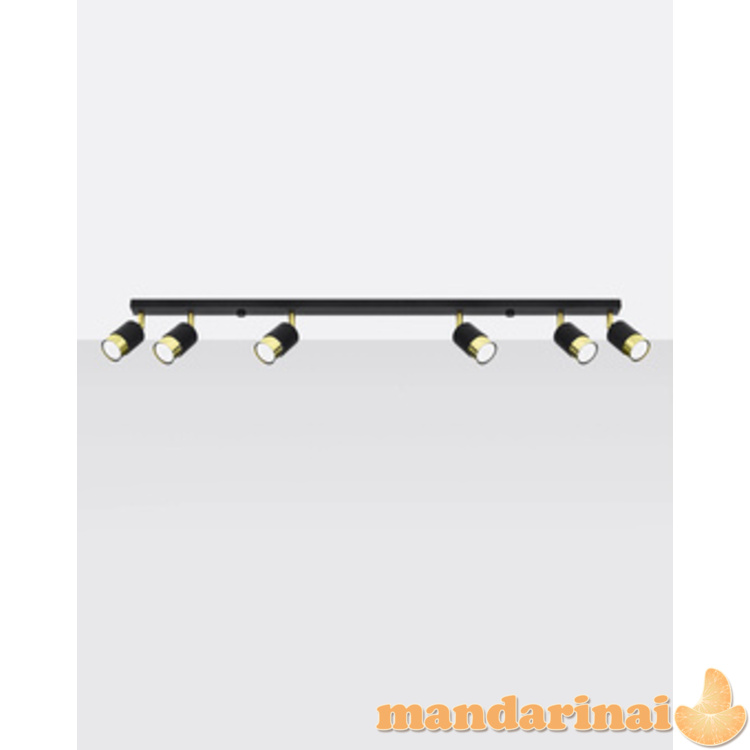 Lubinis šviestuvas Nero 6 juodas/auksinis 7