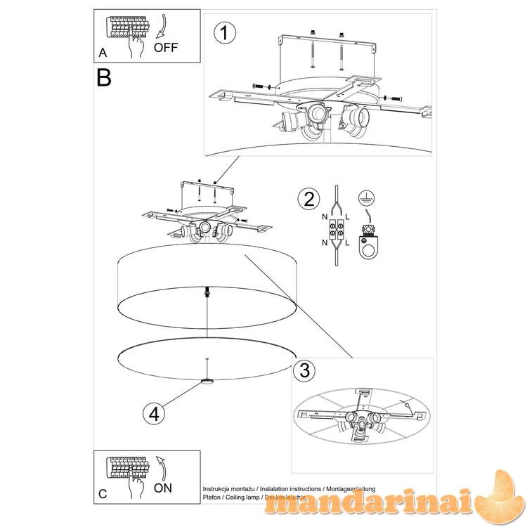 Lubinis šviestuvas SKALA 60 juoda 4