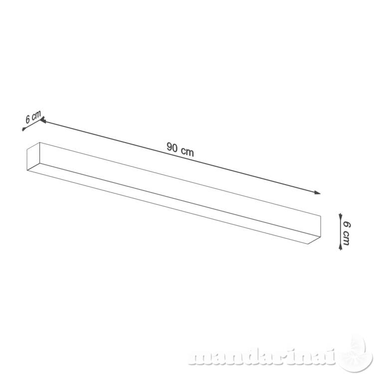 Sieninis šviestuvas PINNE 90 pilkos spalvos 5