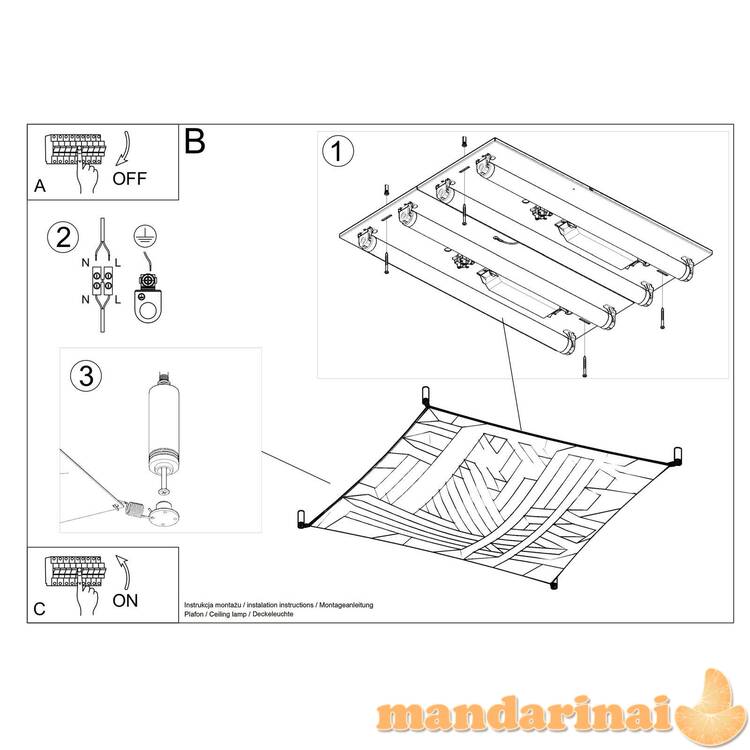 Lubinis šviestuvas luna 2 balta