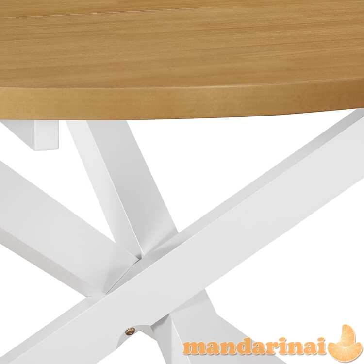 Valgomojo stalas, baltas, 120x75cm, mdf