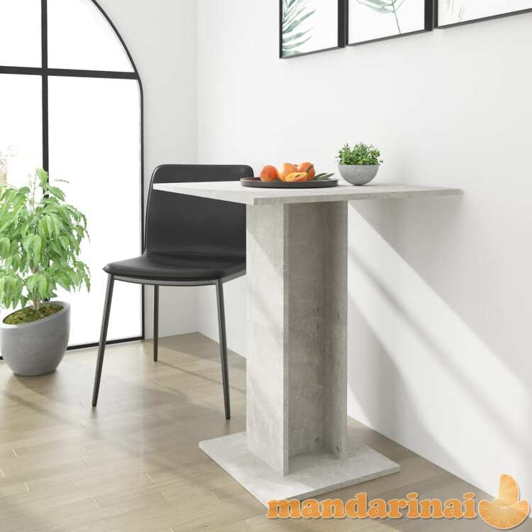 Bistro staliukas, betono pilkos spalvos, 60x60x75cm, mdp