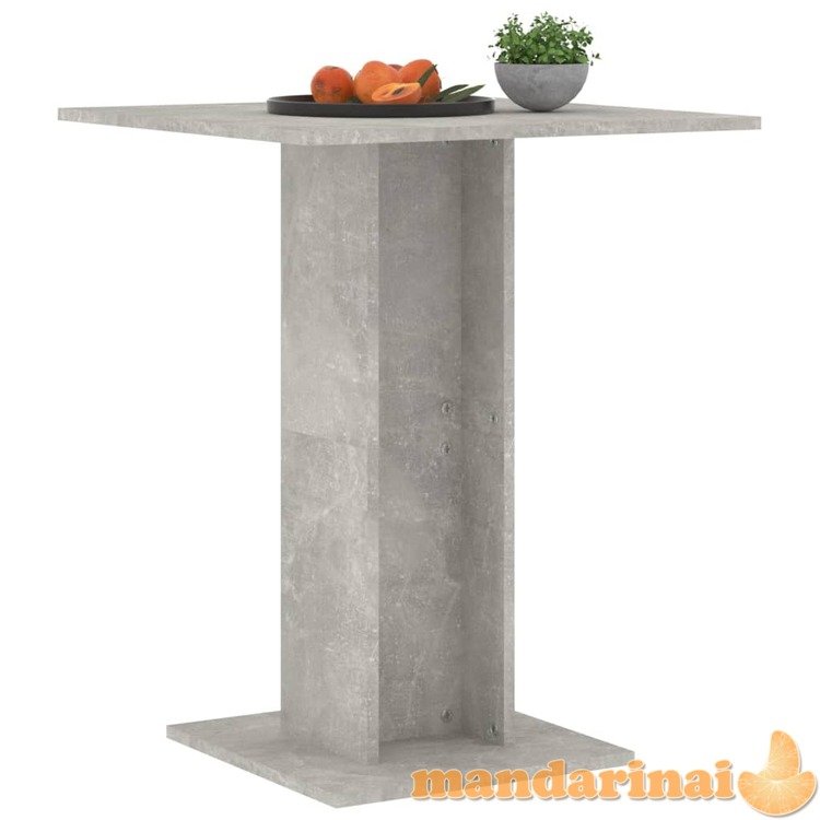 Bistro staliukas, betono pilkos spalvos, 60x60x75cm, mdp