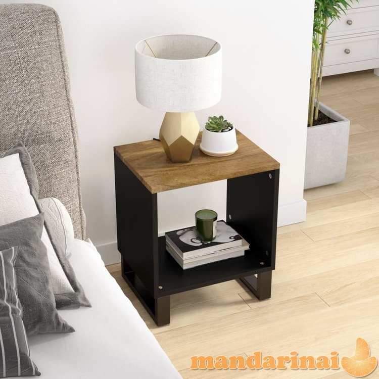 Kavos staliukas, 40x31x46cm, mango masyvas ir apdirbta mediena