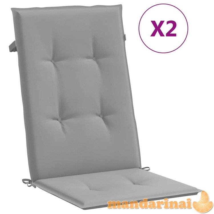 Sodo kėdės pagalvėlės, 2vnt., pilkos, 120x50x3cm