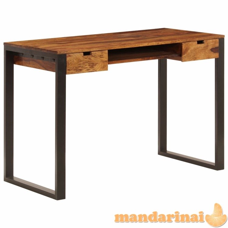 Rašomasis stalas, 110x55x78cm, rausv. dalb. med. mas. ir plien.