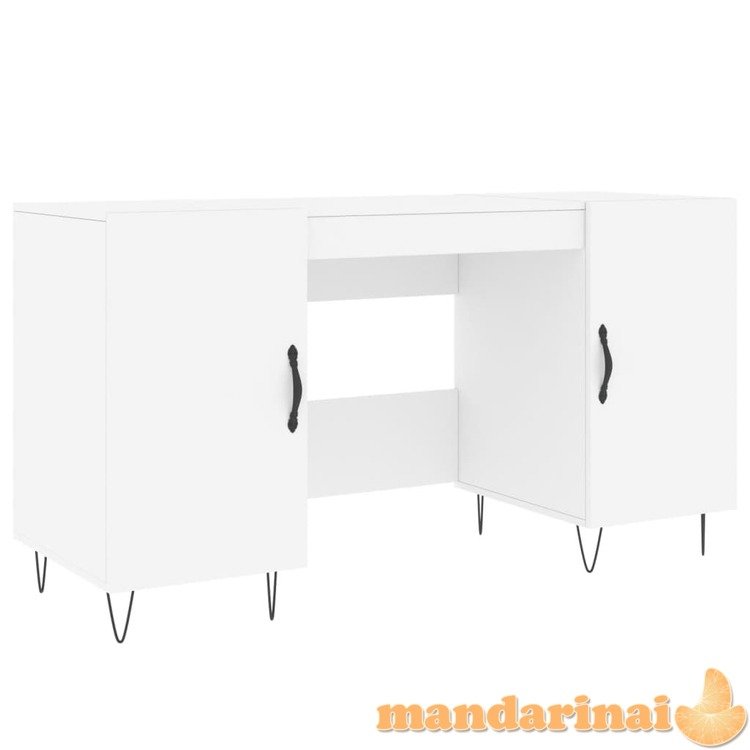 Rašomasis stalas, baltos spalvos, 140x50x75cm, apdirbta mediena