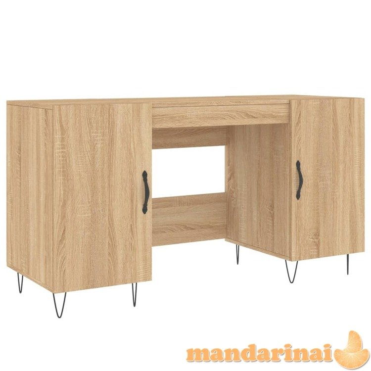 Rašomasis stalas, sonoma ąžuolo, 140x50x75cm, apdirbta mediena
