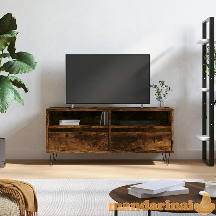 Televizoriaus spintelė, dūminė, 100x34,5x44,5cm, mediena