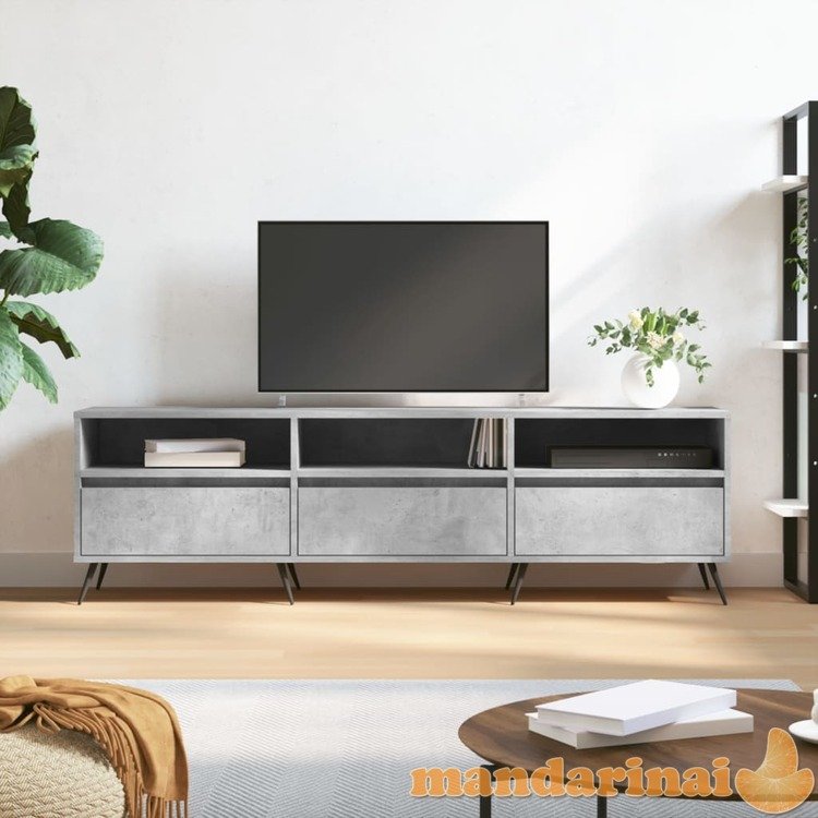 Televizoriaus spintelė, betono pilka, 150x30x44,5cm, mediena