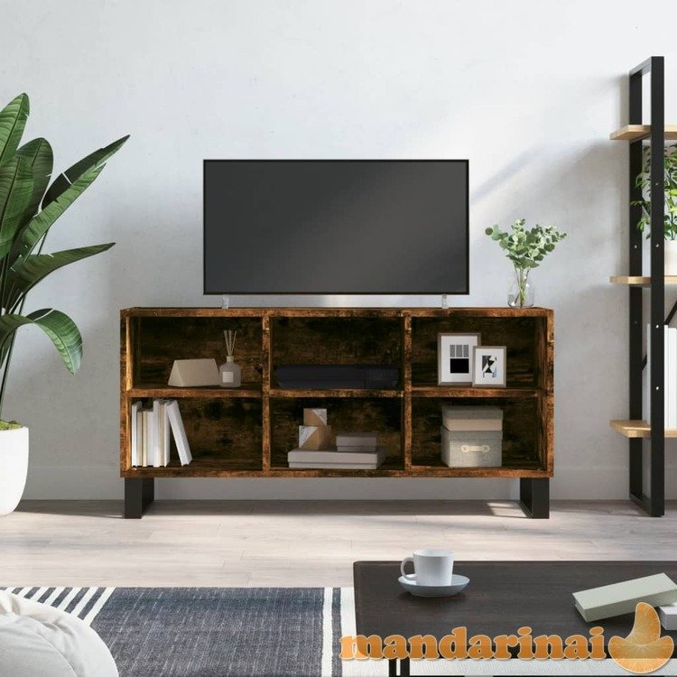 Televizoriaus spintelė, dūminio ąžuolo, 103,5x30x50cm, mediena