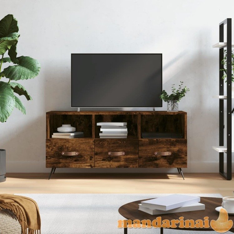 Televizoriaus spintelė, dūminio ąžuolo, 102x36x50cm, mediena