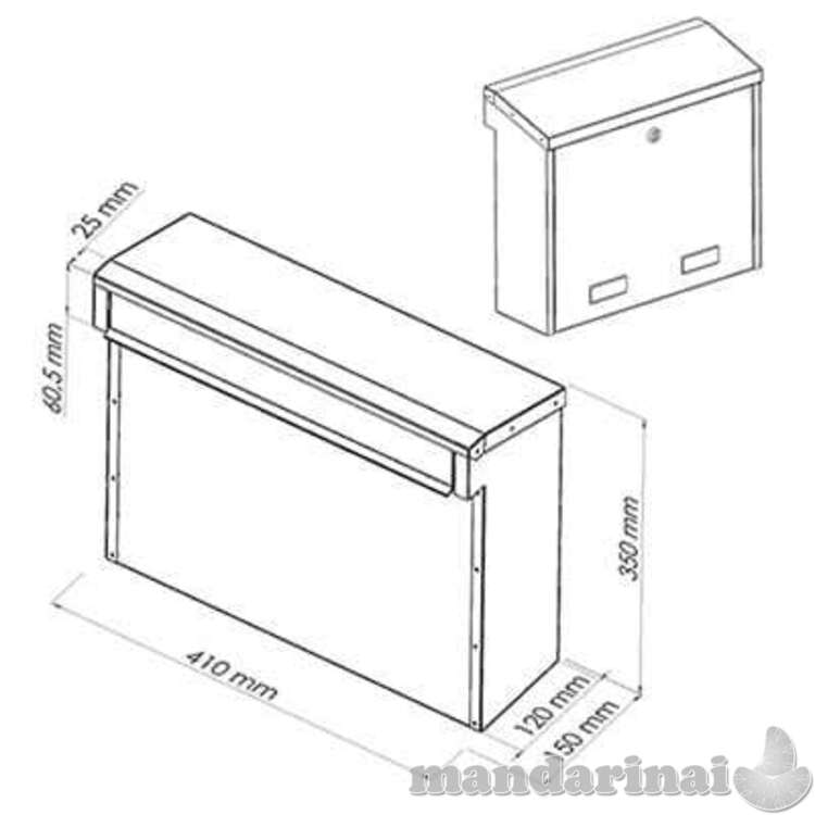 MONTUOJAMA PAŠTO DĖŽUTĖ PD92M, RUDA