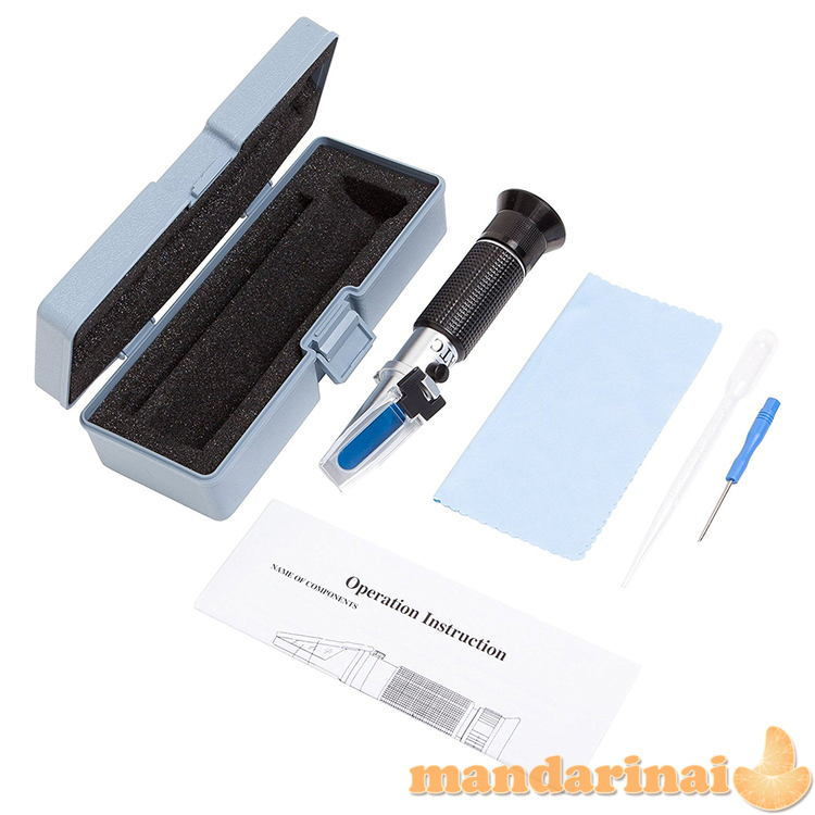 Refraktometras skalė 0-90% BRIX