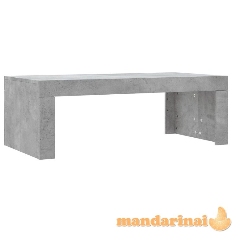 Kavos staliukas, betono pilkas, 102x50x36cm, apdirbta mediena