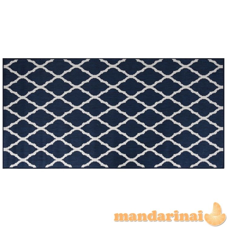 Lauko kilimėlis, mėlynos ir baltos spalvos, 100x200cm, dvipusis
