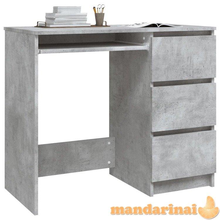 Rašomasis stalas, betono pilkos spalvos, 90x45x76cm, mdp