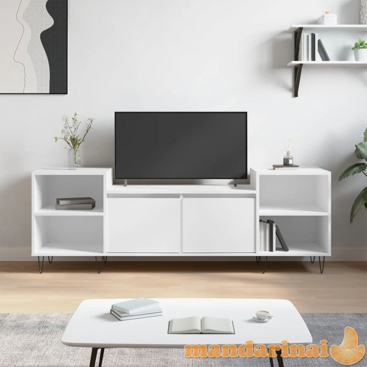 Televizoriaus spintelė, baltos spalvos, 160x35x55cm, mediena