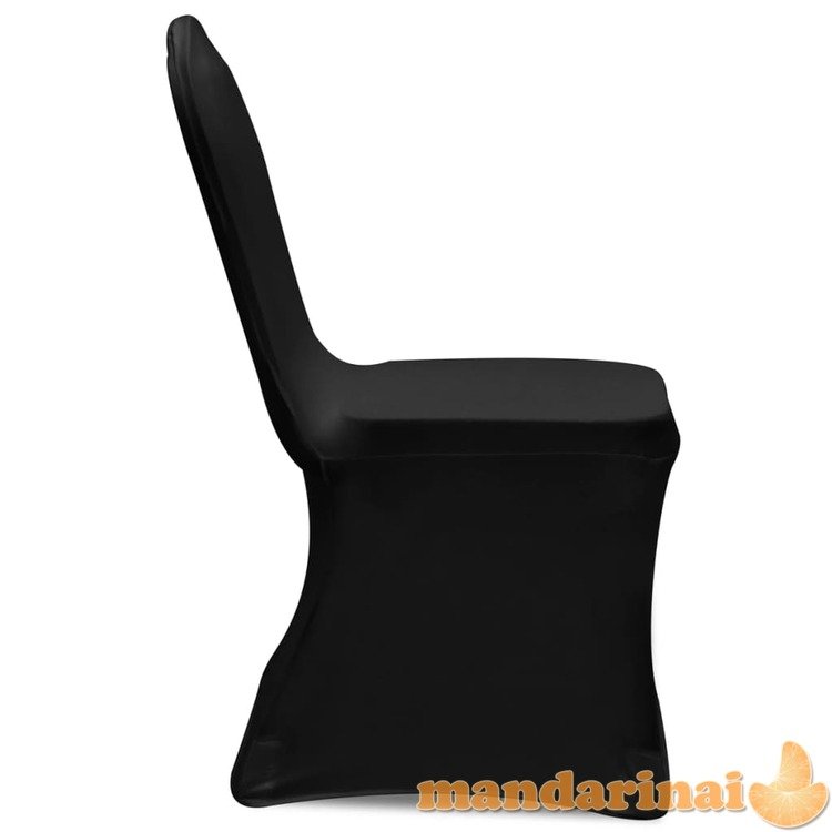50 tamprių kėdžių užvalkalų, juodos spalvos