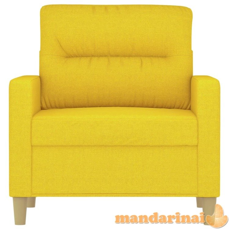 Krėslas, šviesiai geltonos spalvos, 60cm, audinys