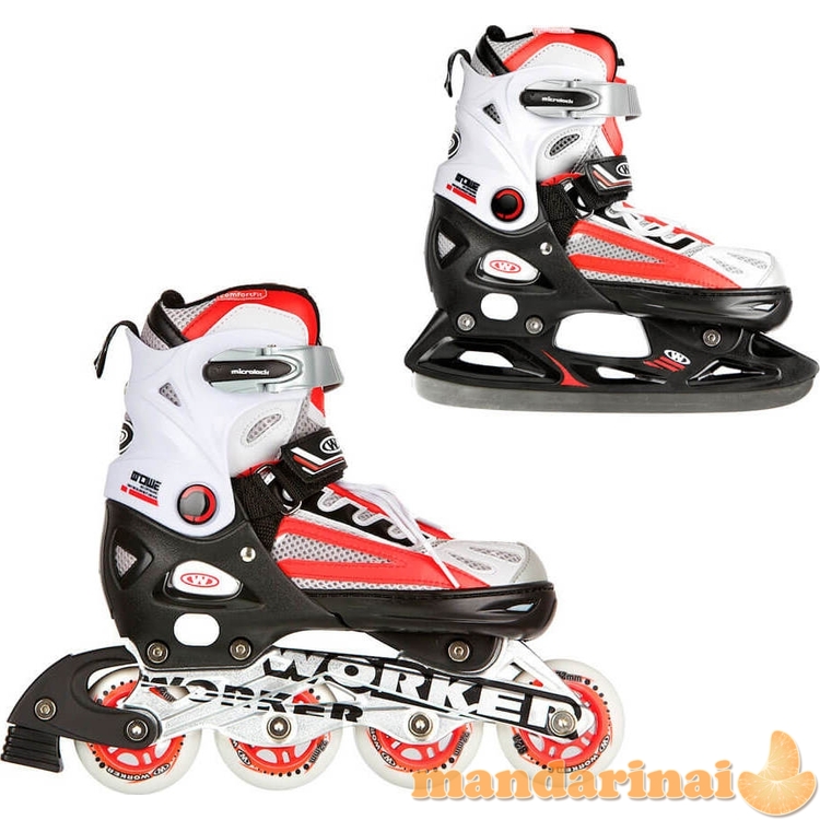 Riedučiai-pačiūžos reguliuojamo dydžio Worker Nolan 2in1