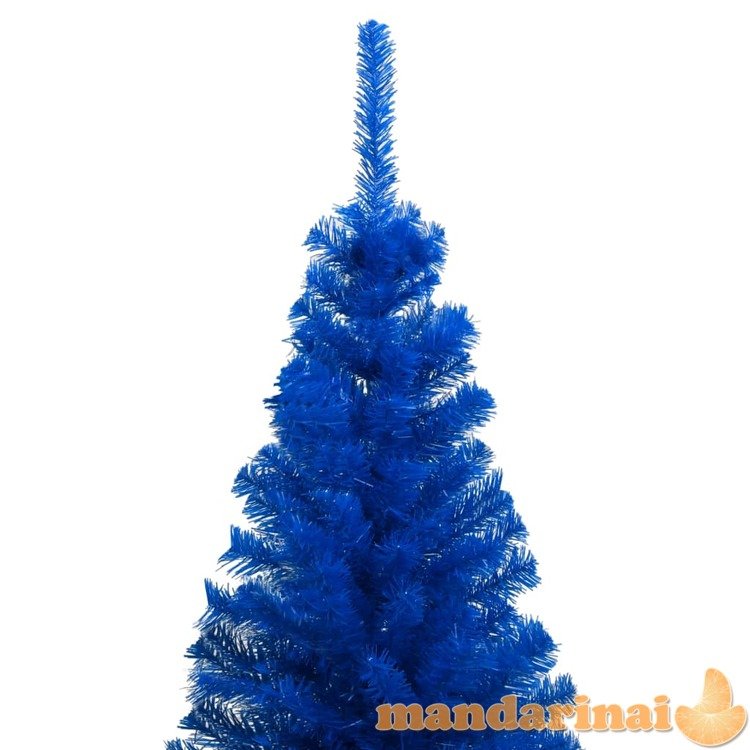 Dirbtinė kalėdų eglutė su žaisliukais, mėlyna, 150cm, pvc