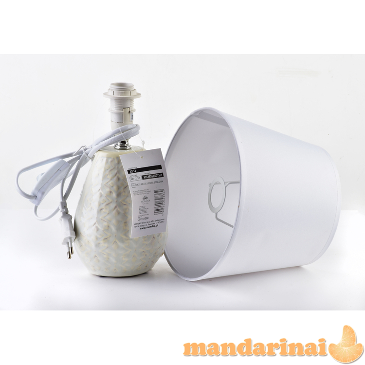 „LETI“ smėlio spalvos stalo lemputė 12x10xh30cm 1